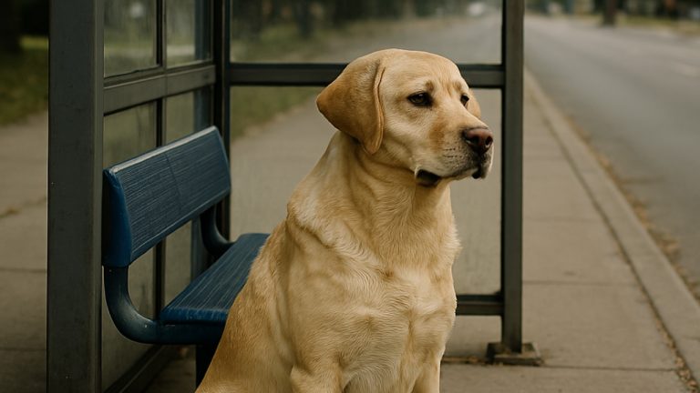 Dog Bus Stop